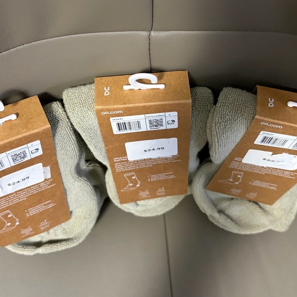 3 Pair LOT Unisex Size S - On Cloud Terry Socks High Desert Green - Picture 8 of 10